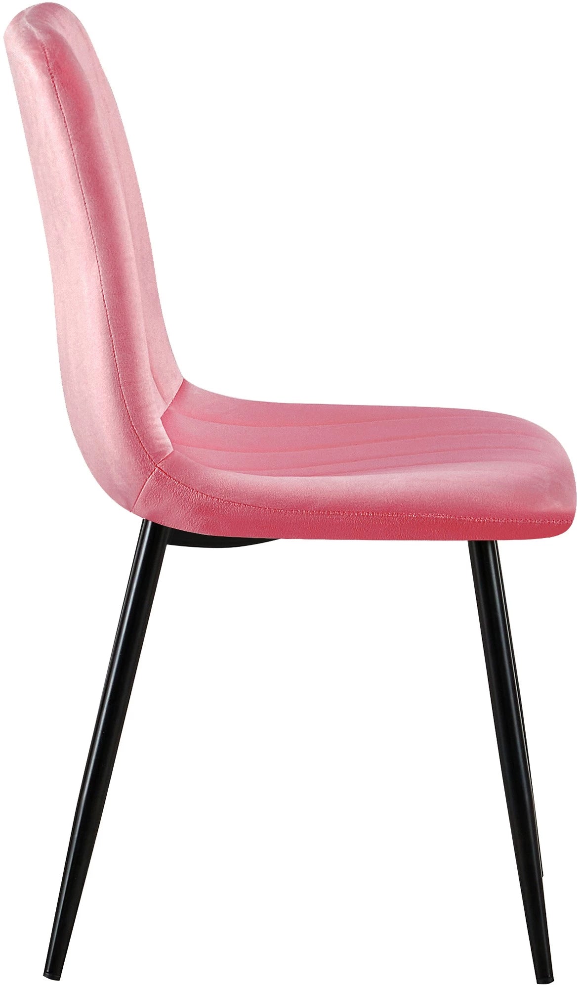 In And OutdoorMatch Eetkamerstoelen Guiomar - Roze - Set van 4 - Fluweel - Hoge kwaliteit bekleding - Decoratieve eetkamerstoel - Stabiel metalen frame Eetkamerstoel