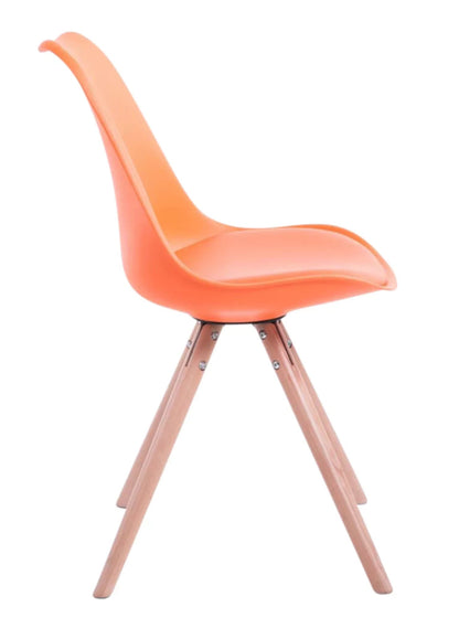 In And OutdoorMatch Eetkamerstoelen Harmony - Oranje - Zithoogte 48cm - Kuipstoel - Woonkamerstoelen - Bezoekersstoel - Keukenstoelen - Set van 4 Eetkamerstoel