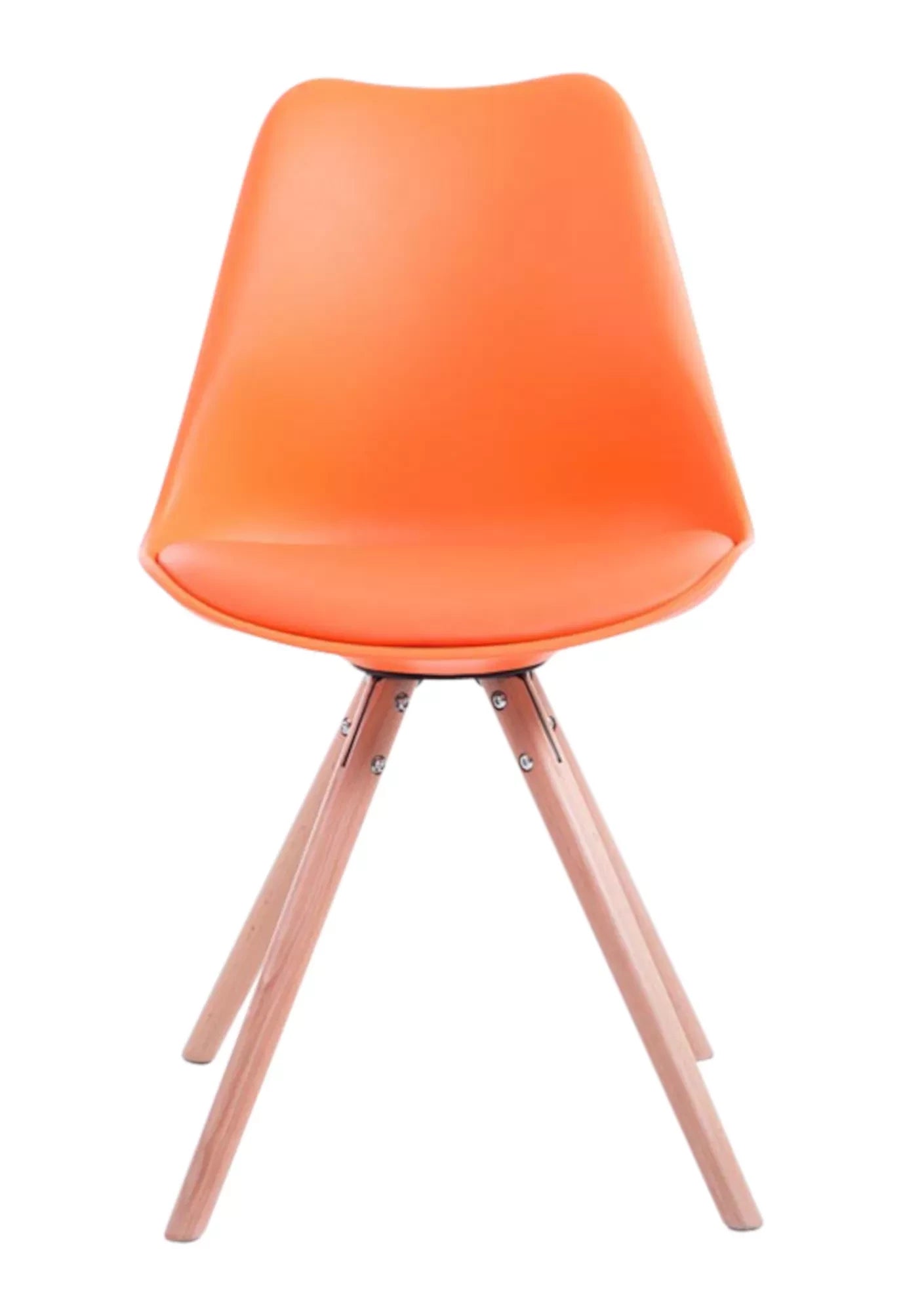 In And OutdoorMatch Eetkamerstoelen Harmony - Oranje - Zithoogte 48cm - Kuipstoel - Woonkamerstoelen - Bezoekersstoel - Keukenstoelen - Set van 4 Eetkamerstoel