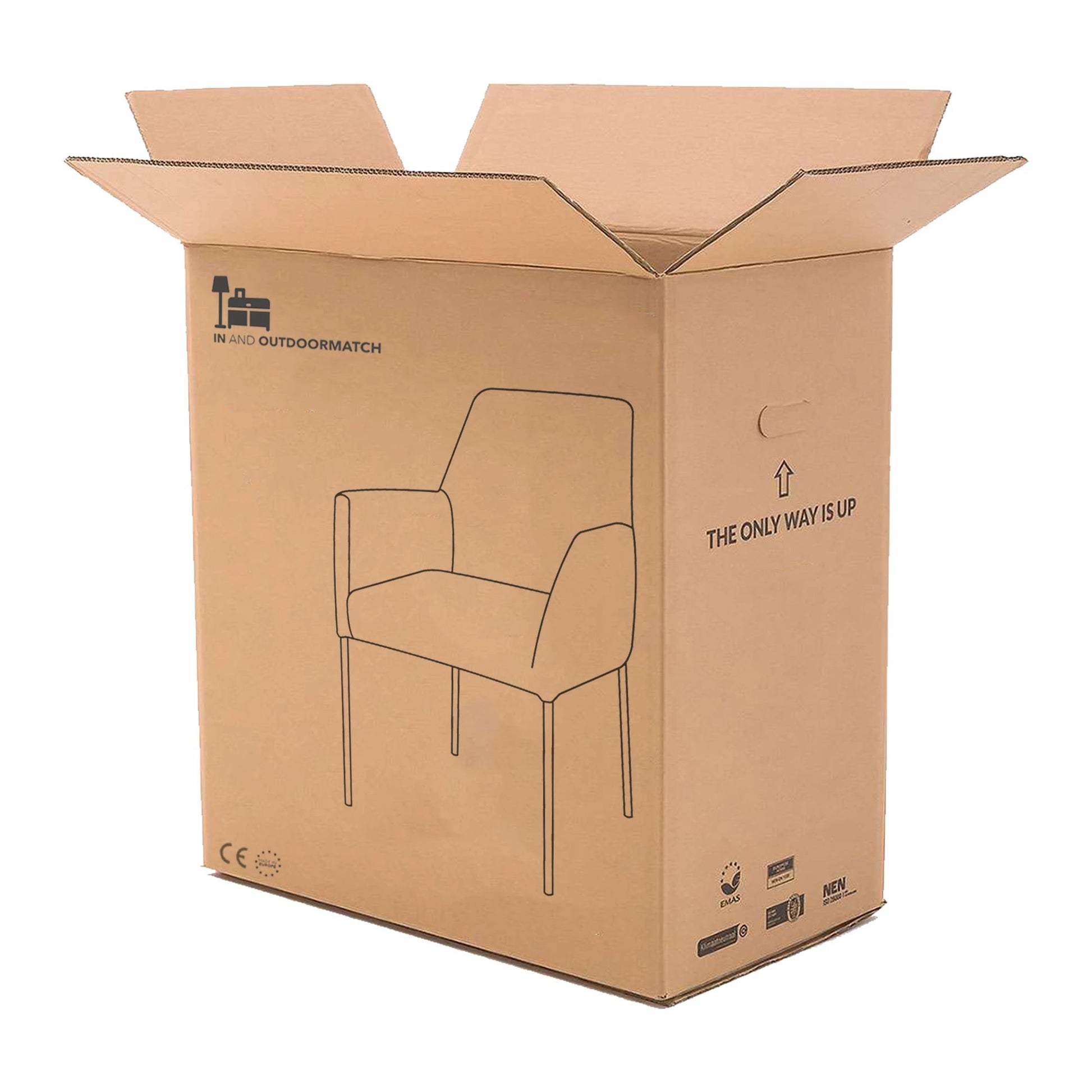 In And OutdoorMatch Eetkamerstoelen Irene - Crème - Set van 4 - Fluweel - Hoogwaardige bekleding - Exclusieve eetkamerstoelen - Stijlvolle uitstraling Eetkamerstoel