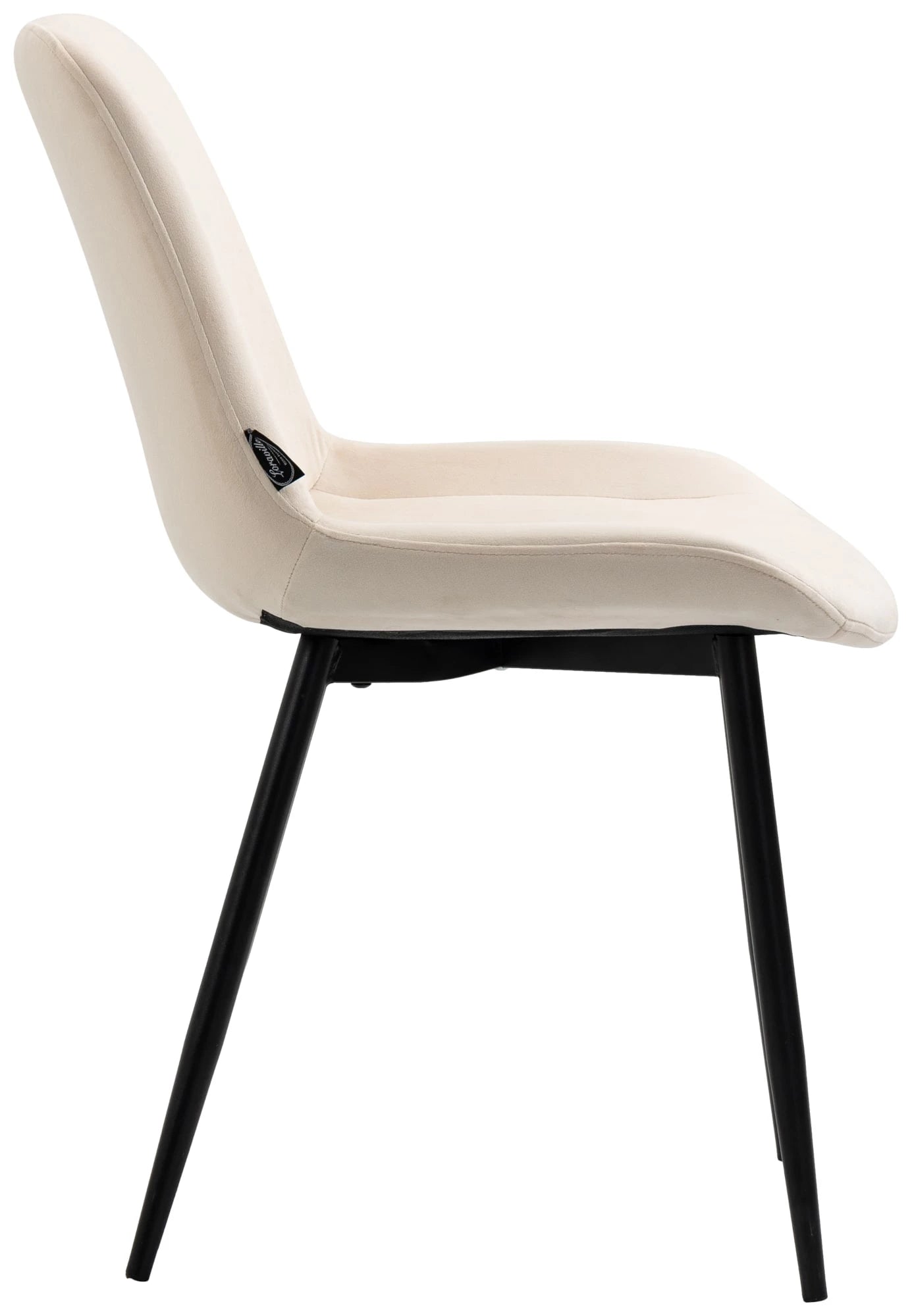 In And OutdoorMatch Eetkamerstoelen Irene - Crème - Set van 4 - Fluweel - Hoogwaardige bekleding - Exclusieve eetkamerstoelen - Stijlvolle uitstraling Eetkamerstoel