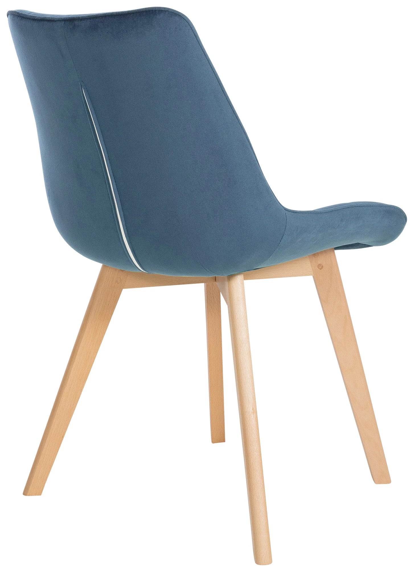 In And OutdoorMatch Eetkamerstoelen Jaimie - Blauw - Set van 2 - Fluweel - Hoge kwaliteit bekleding - Deluxe Eetkamerstoelen - Exclusieve Look Eetkamerstoel