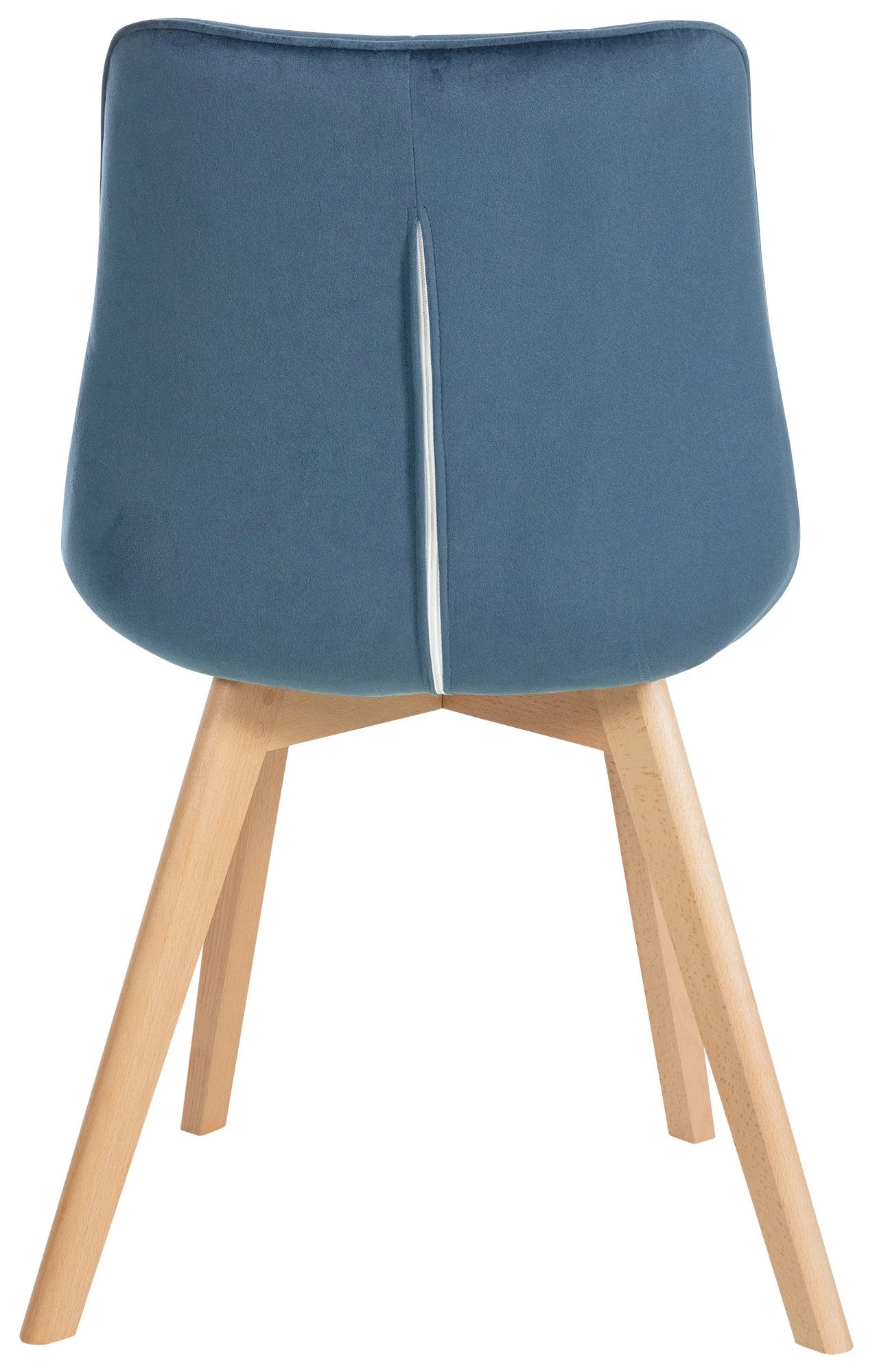 In And OutdoorMatch Eetkamerstoelen Jaimie - Blauw - Set van 2 - Fluweel - Hoge kwaliteit bekleding - Deluxe Eetkamerstoelen - Exclusieve Look Eetkamerstoel