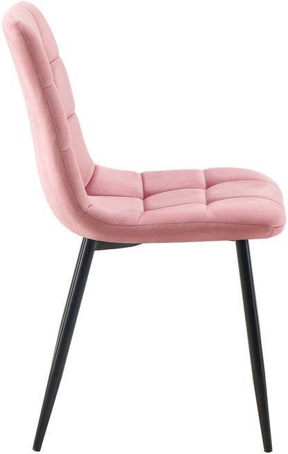 In And OutdoorMatch Eetkamerstoelen Jazlyn - Roze - Set van 4 - Stof - Hoge kwaliteit bekleding - Luxe eetkamerstoel - Stijlvolle uitstraling Eetkamerstoel