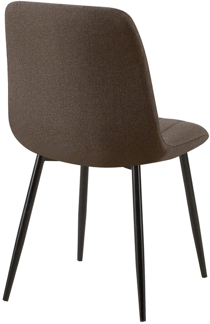 In And OutdoorMatch Eetkamerstoelen Joni - Bruin - Set van 4 - Stof - Hoge kwaliteit bekleding - Decoratieve eetkamerstoel - Stabiel metalen frame Eetkamerstoel