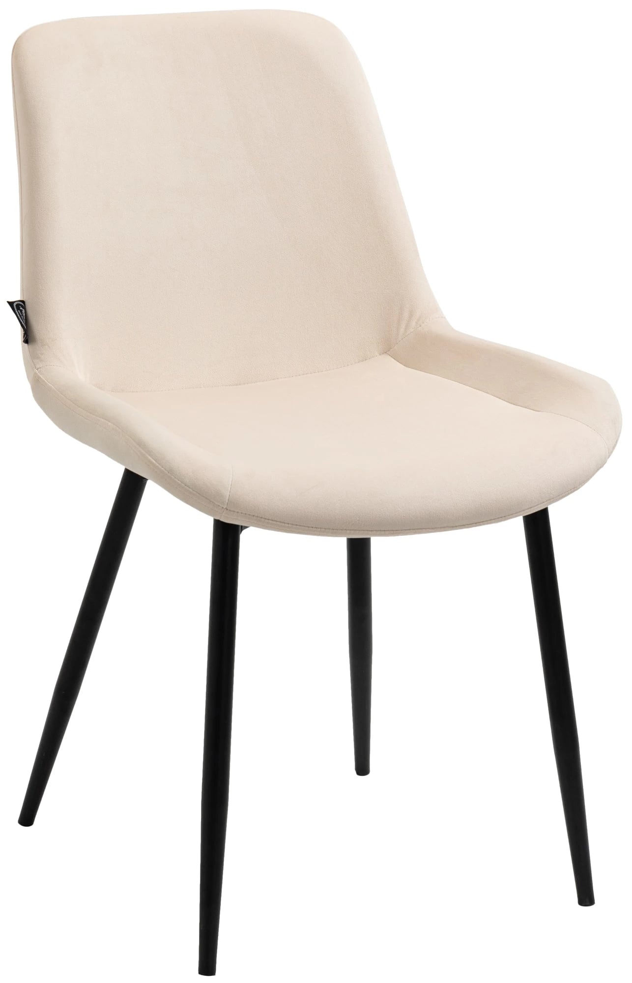 In And OutdoorMatch Eetkamerstoelen Katelyn - Crème - Set van 2 - Fluweel - Hoge kwaliteit bekleding - Stijlvolle eetkamerstoelen - Luxe uitstraling Eetkamerstoel