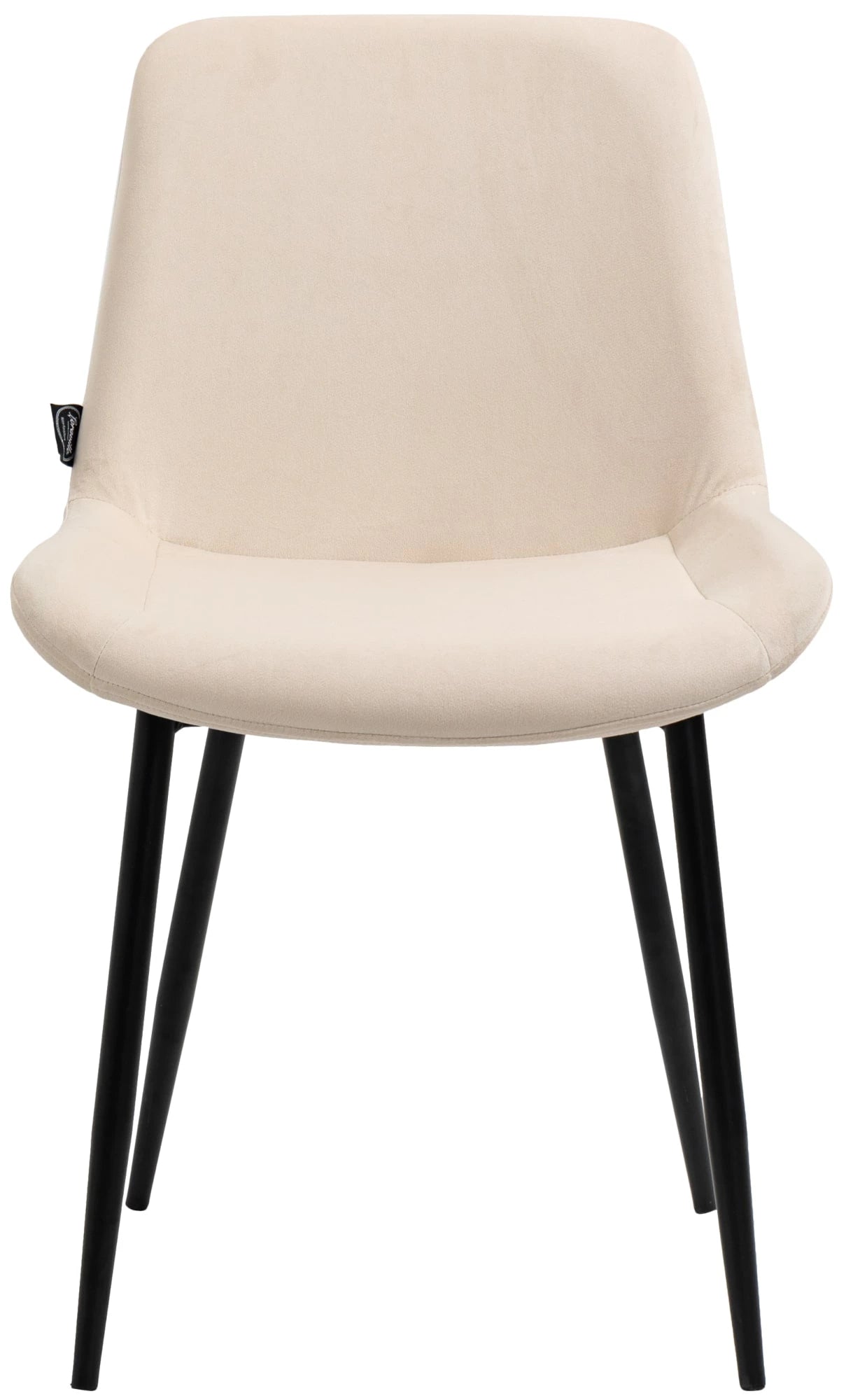 In And OutdoorMatch Eetkamerstoelen Katelyn - Crème - Set van 2 - Fluweel - Hoge kwaliteit bekleding - Stijlvolle eetkamerstoelen - Luxe uitstraling Eetkamerstoel