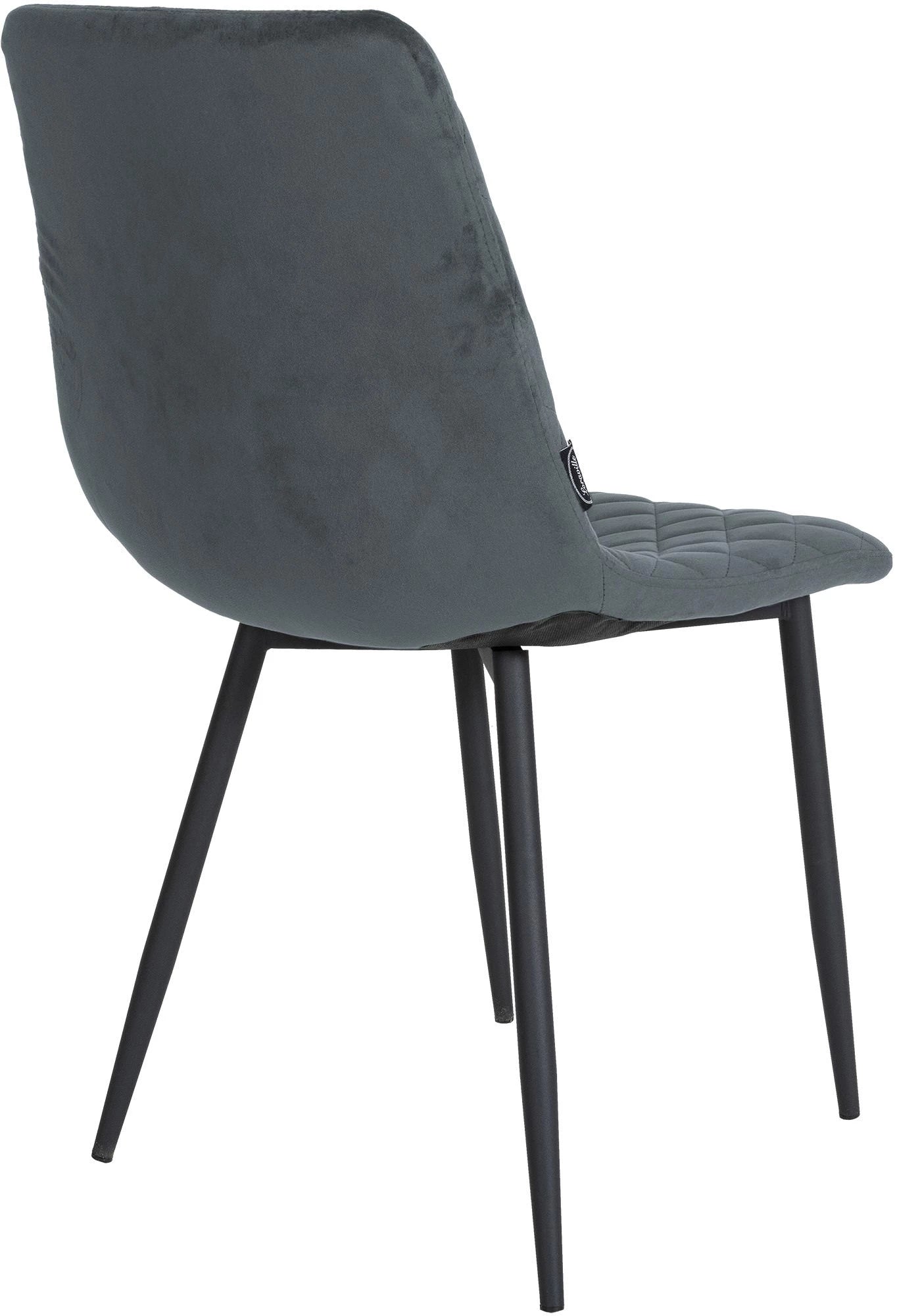 In And OutdoorMatch Eetkamerstoelen Laurinda - Grijs - Set van 4 - Fluweel - Hoogwaardige bekleding - Luxe eetkamerstoelen - Stijlvolle uitstraling Eetkamerstoel