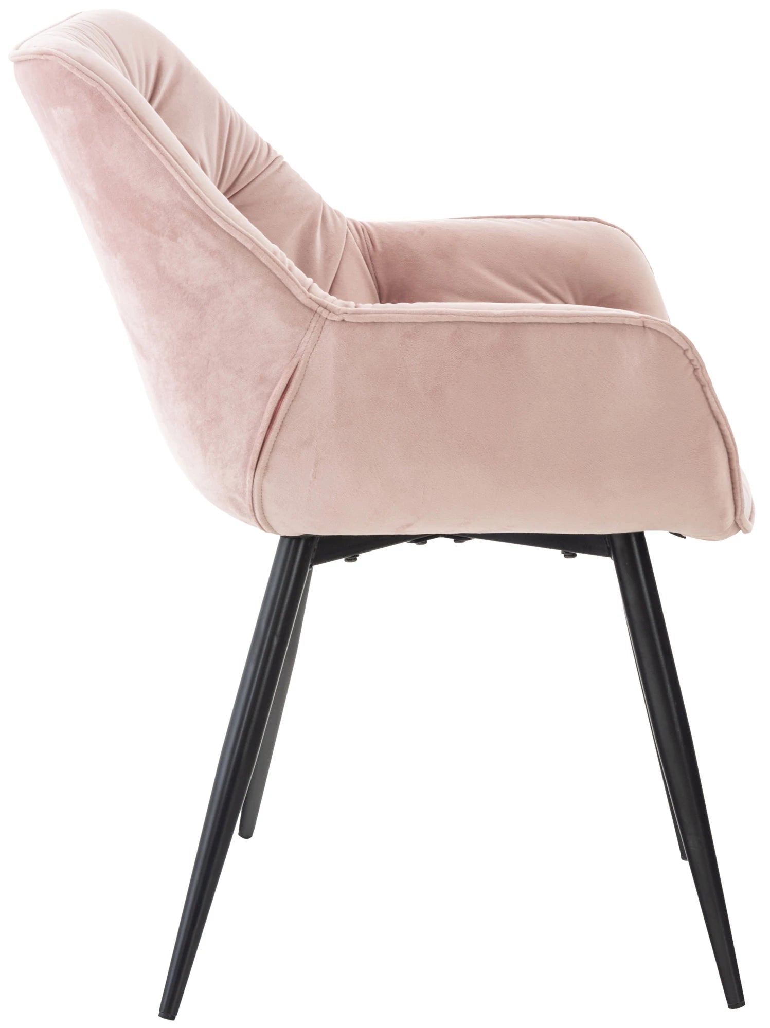 In And OutdoorMatch Eetkamerstoelen Lilian - Roze - Set van 2 - Fluweel - Hoogwaardige bekleding - Luxe eetkamerstoel - Stijlvolle uitstraling Eetkamerstoel