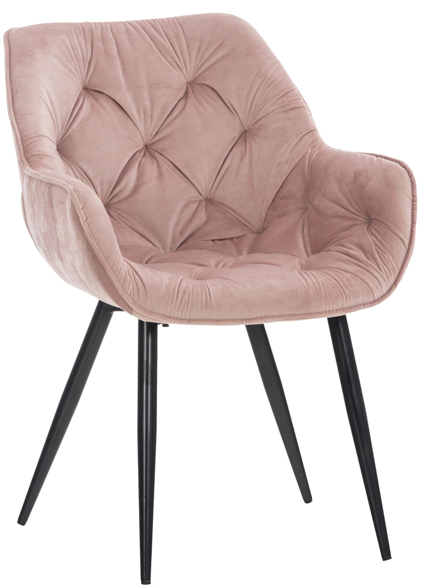 In And OutdoorMatch Eetkamerstoelen Lilian - Roze - Set van 2 - Fluweel - Hoogwaardige bekleding - Luxe eetkamerstoel - Stijlvolle uitstraling Eetkamerstoel