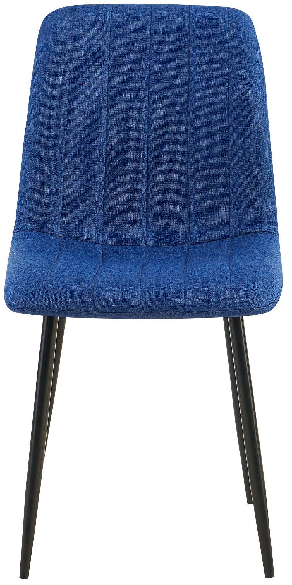 In And OutdoorMatch Eetkamerstoelen Madeline - Blauw - Set van 4 - Stof - Hoge kwaliteit bekleding - Decoratieve eetkamerstoel - Stabiel metalen frame Eetkamerstoel