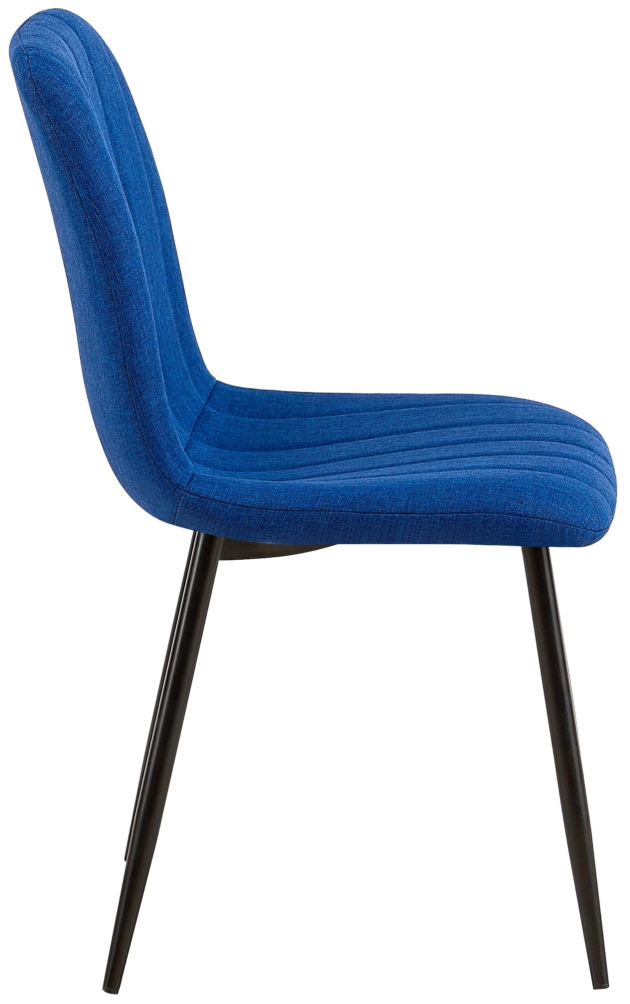 In And OutdoorMatch Eetkamerstoelen Madeline - Blauw - Set van 4 - Stof - Hoge kwaliteit bekleding - Decoratieve eetkamerstoel - Stabiel metalen frame Eetkamerstoel