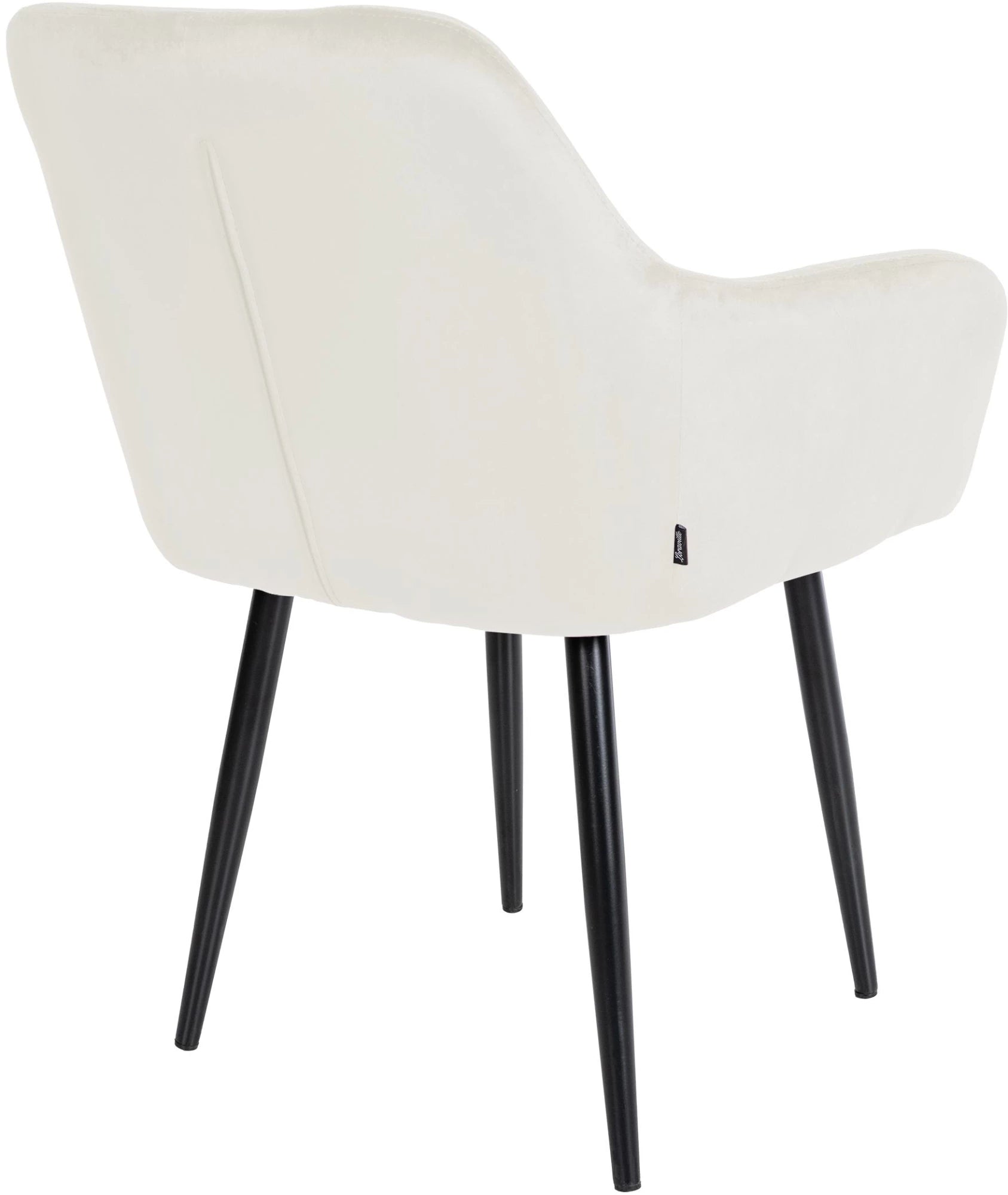 In And OutdoorMatch Eetkamerstoelen Madelynn - Wit - Set van 2 - Fluweel - Hoogwaardige bekleding - Stijlvolle eetkamerstoelen - Luxe uitstraling Eetkamerstoel