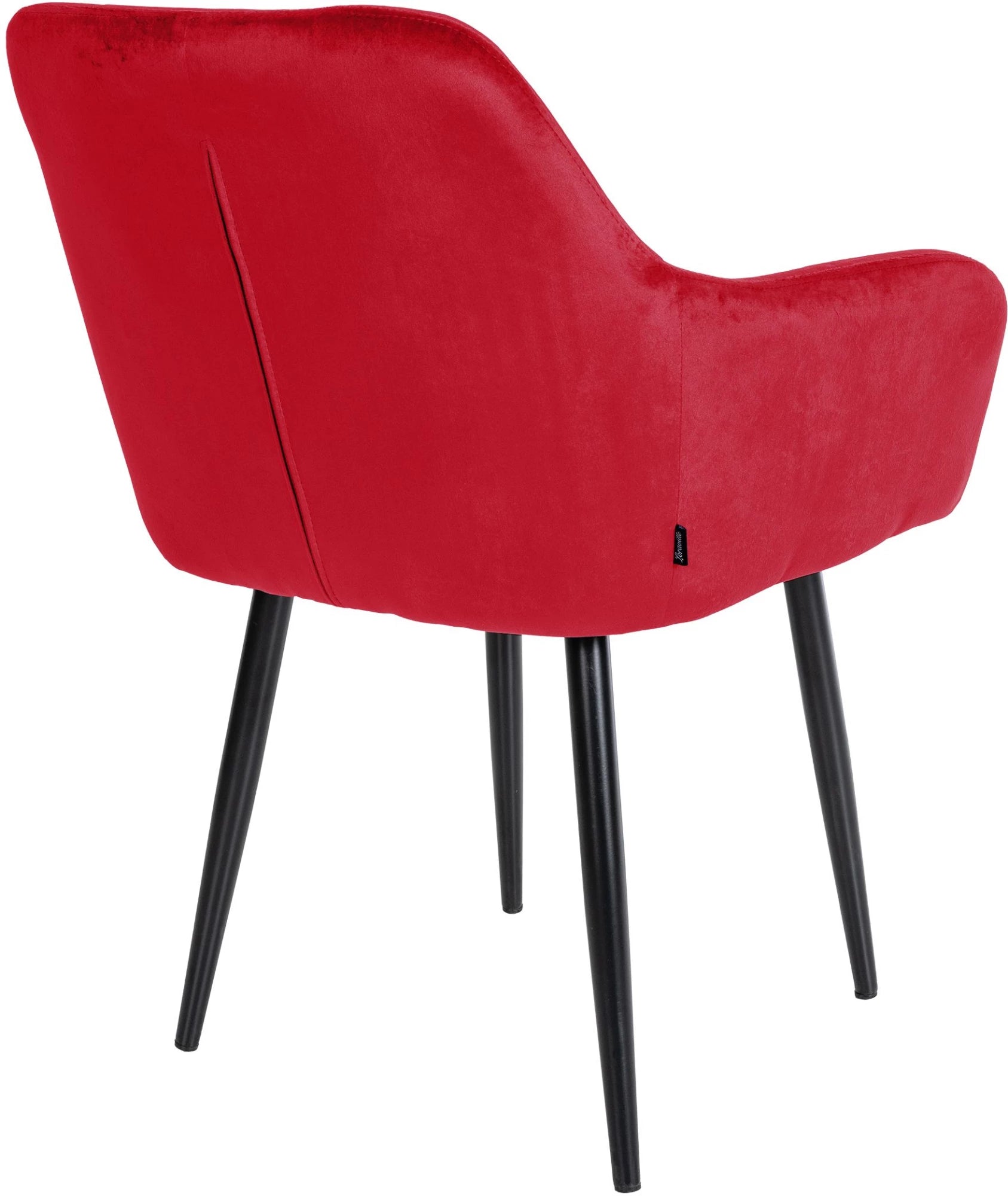 In And OutdoorMatch Eetkamerstoelen Madison - Rood - Set van 2 - Fluweel - Hoogwaardige bekleding - Stijlvolle eetkamerstoelen - Luxe uitstraling Eetkamerstoel