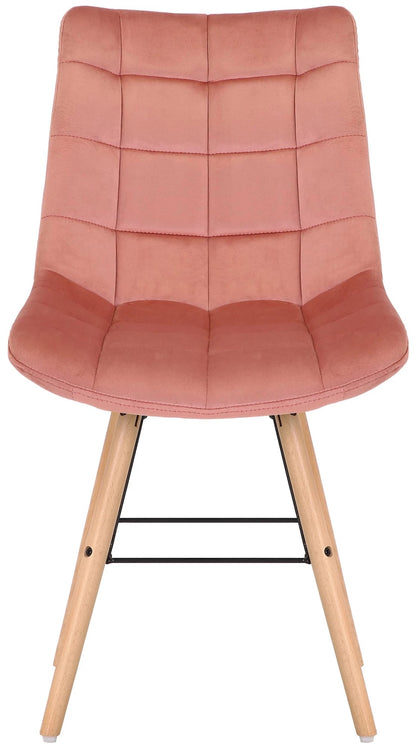 In And OutdoorMatch Eetkamerstoelen Rudolph - Roze - Set van 2 - Fluweel - Hoogwaardige bekleding - Stijlvolle eetkamerstoelen - Luxe uitstraling Eetkamerstoel