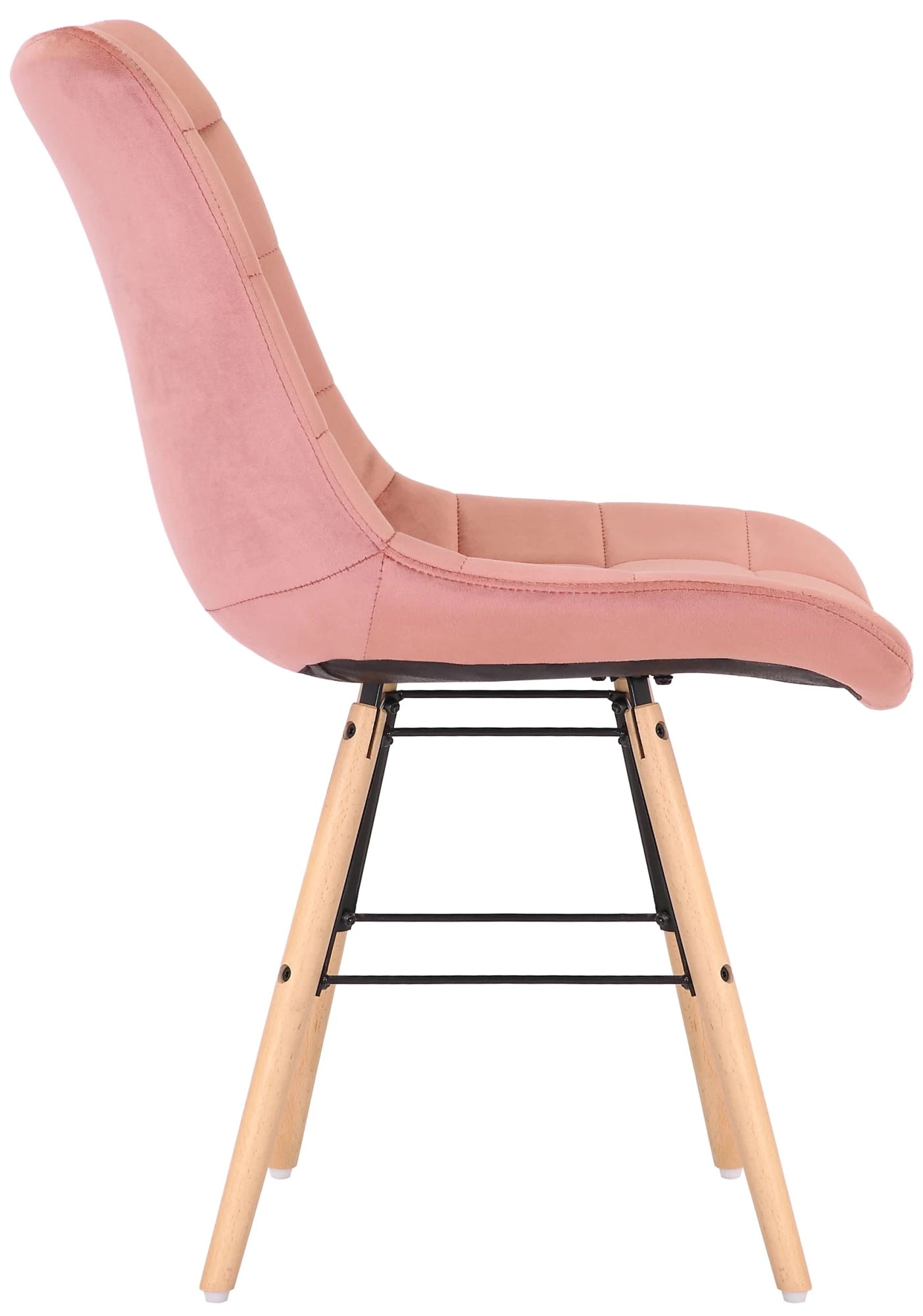 In And OutdoorMatch Eetkamerstoelen Rudolph - Roze - Set van 2 - Fluweel - Hoogwaardige bekleding - Stijlvolle eetkamerstoelen - Luxe uitstraling Eetkamerstoel