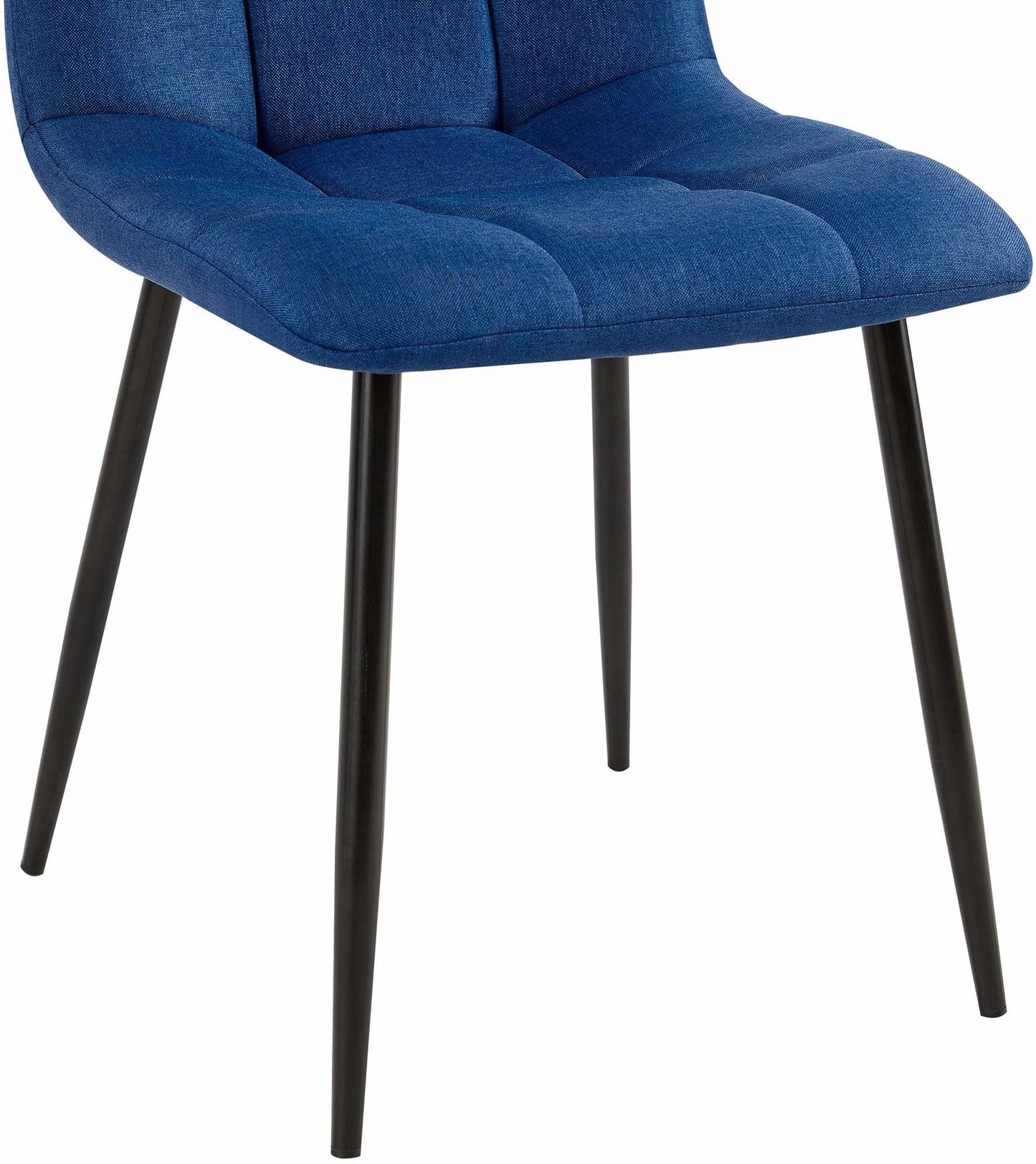 In And OutdoorMatch Eetkamerstoelen Ryleigh - Blauw - Set van 4 - Stof - Hoge kwaliteit bekleding - Luxe eetkamerstoelen - Moderne look Eetkamerstoel