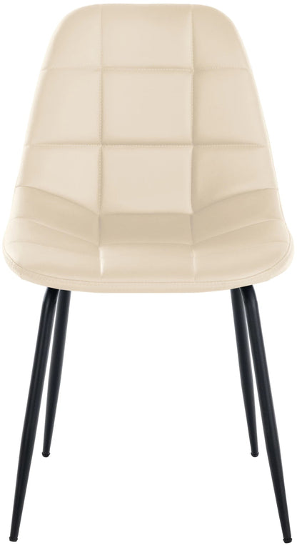 In And OutdoorMatch Eetkamerstoelen Wright - Crème - Set van 2 - Kunstleer - Hoogwaardige bekleding - Luxe eetkamerstoel - Stijlvolle uitstraling Eetkamerstoel