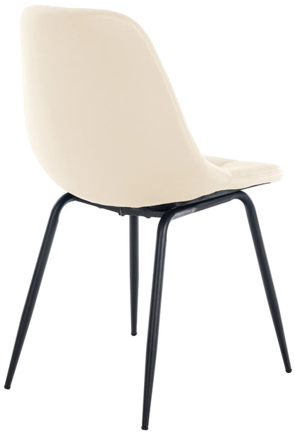 In And OutdoorMatch Eetkamerstoelen Wright - Crème - Set van 2 - Kunstleer - Hoogwaardige bekleding - Luxe eetkamerstoel - Stijlvolle uitstraling Eetkamerstoel