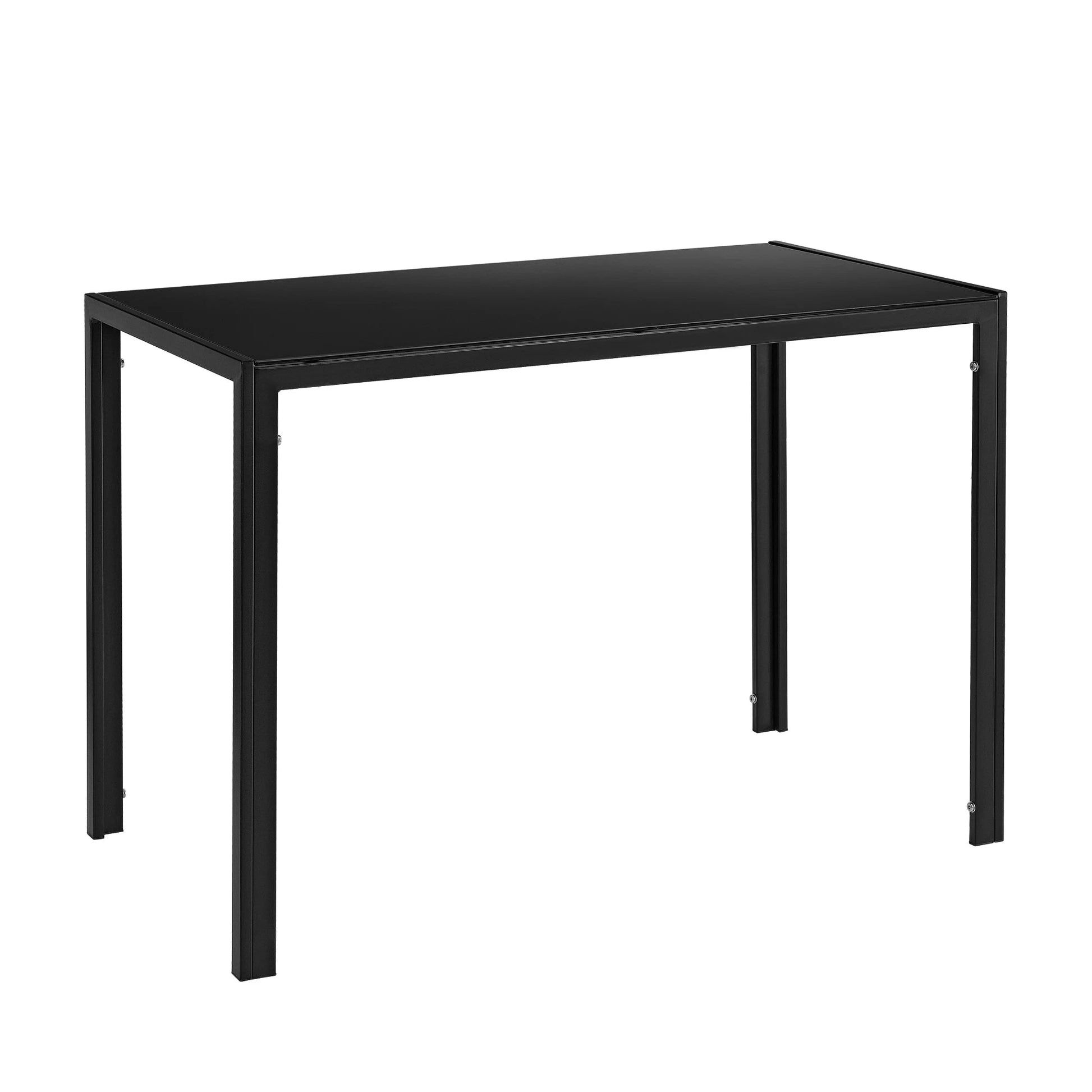 In And OutdoorMatch Eettafel Annabelle - Gehard Glas - 8 mm - 105x60x75 cm - Zwart - Luxe Look Eettafel/ Eetkamertafel