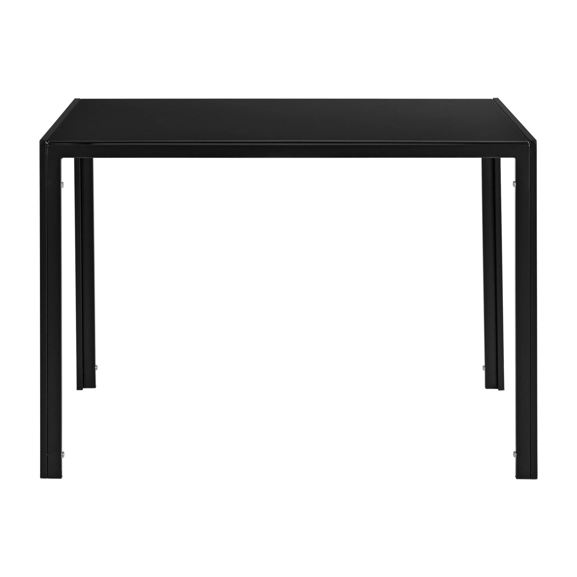 In And OutdoorMatch Eettafel Annabelle - Gehard Glas - 8 mm - 105x60x75 cm - Zwart - Luxe Look Eettafel/ Eetkamertafel