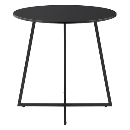 In And OutdoorMatch Eettafel Blaze - Rond - 78x80 cm - Zwart - MDF en Staal - Modern Design Eettafel/ Eetkamertafel