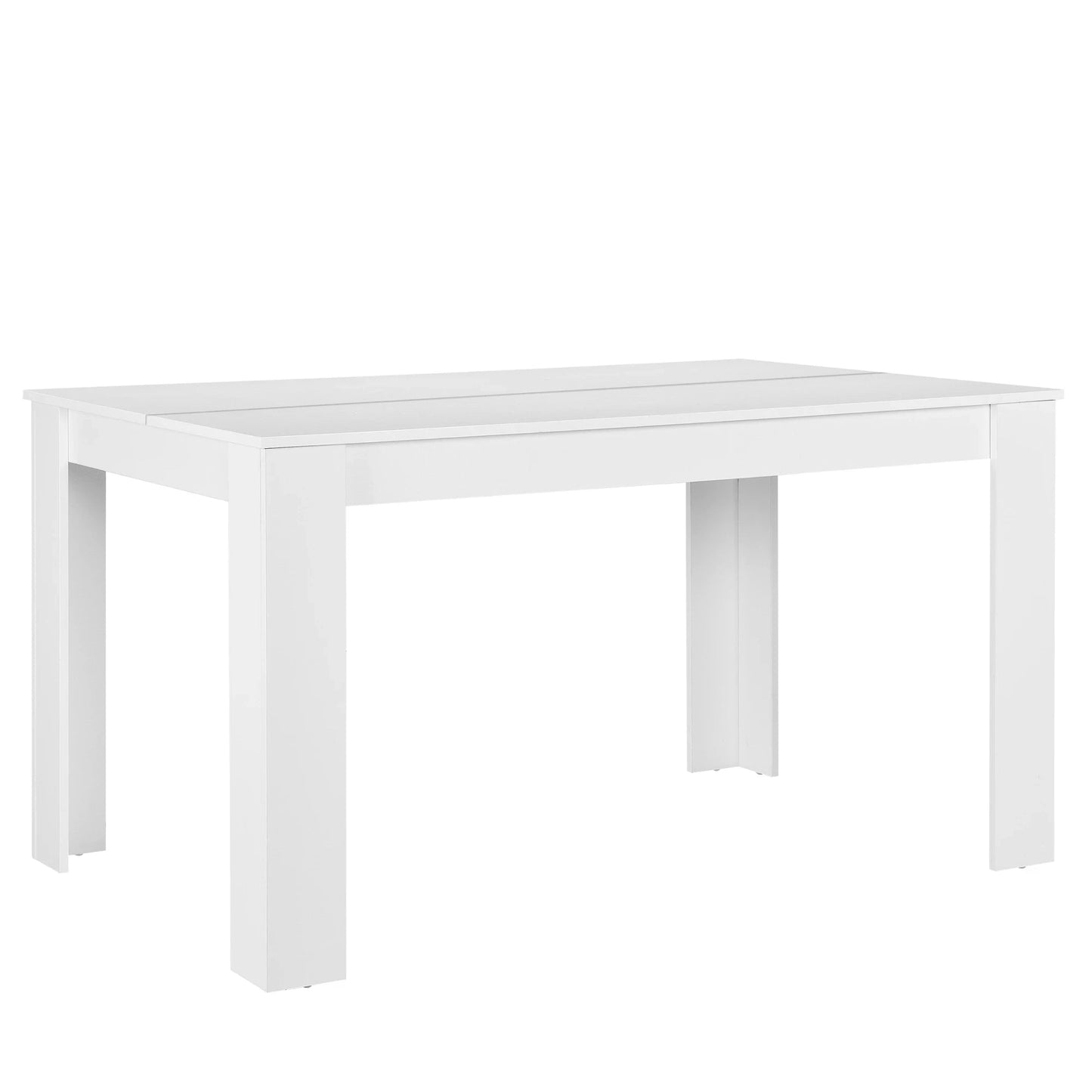 In And OutdoorMatch Eettafel Kyra - Landelijke Stijl - 140x90x77 cm - Wit - Modern Design Eettafel/ Eetkamertafel