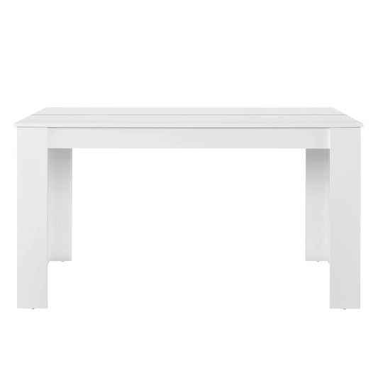 In And OutdoorMatch Eettafel Kyra - Landelijke Stijl - 140x90x77 cm - Wit - Modern Design Eettafel/ Eetkamertafel