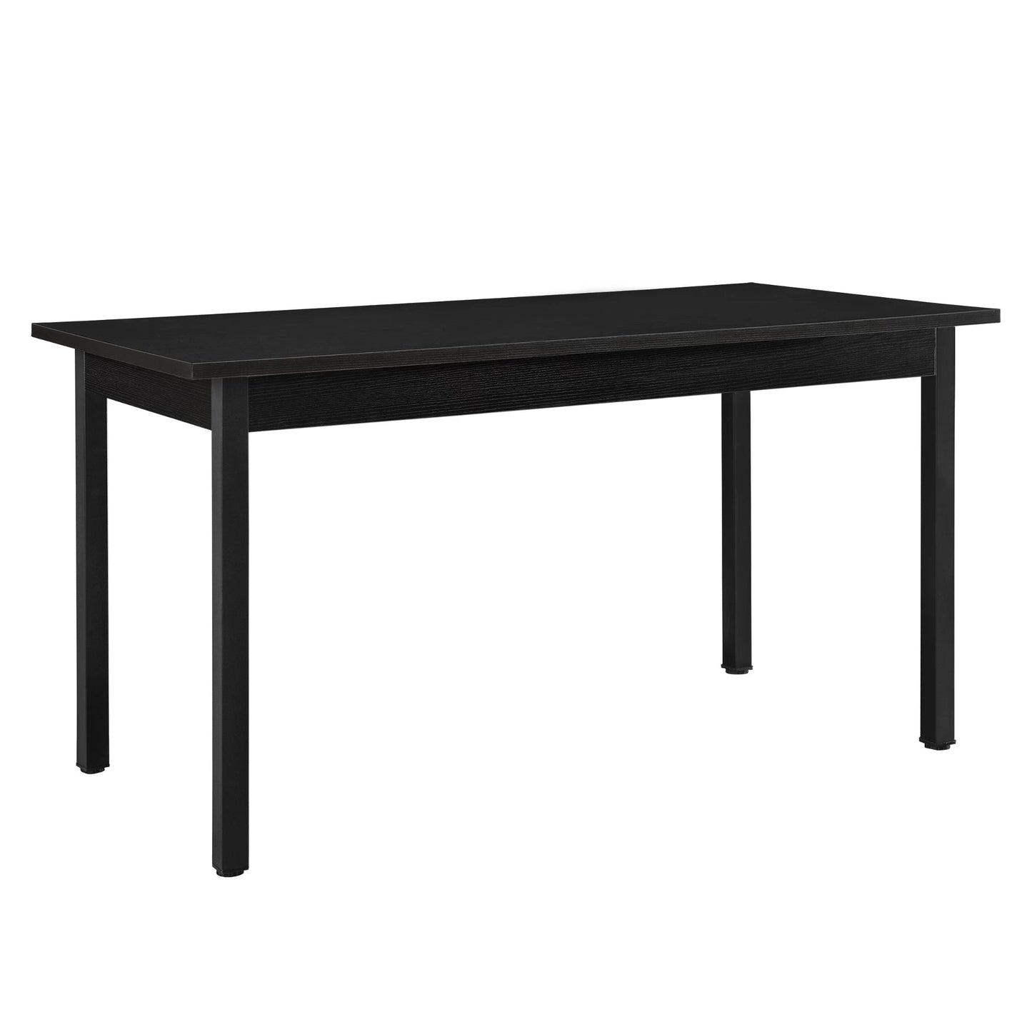 In And OutdoorMatch Eettafel London - 140x60x75 cm voor 6 stoelen zwart Eettafel/ Eetkamertafel