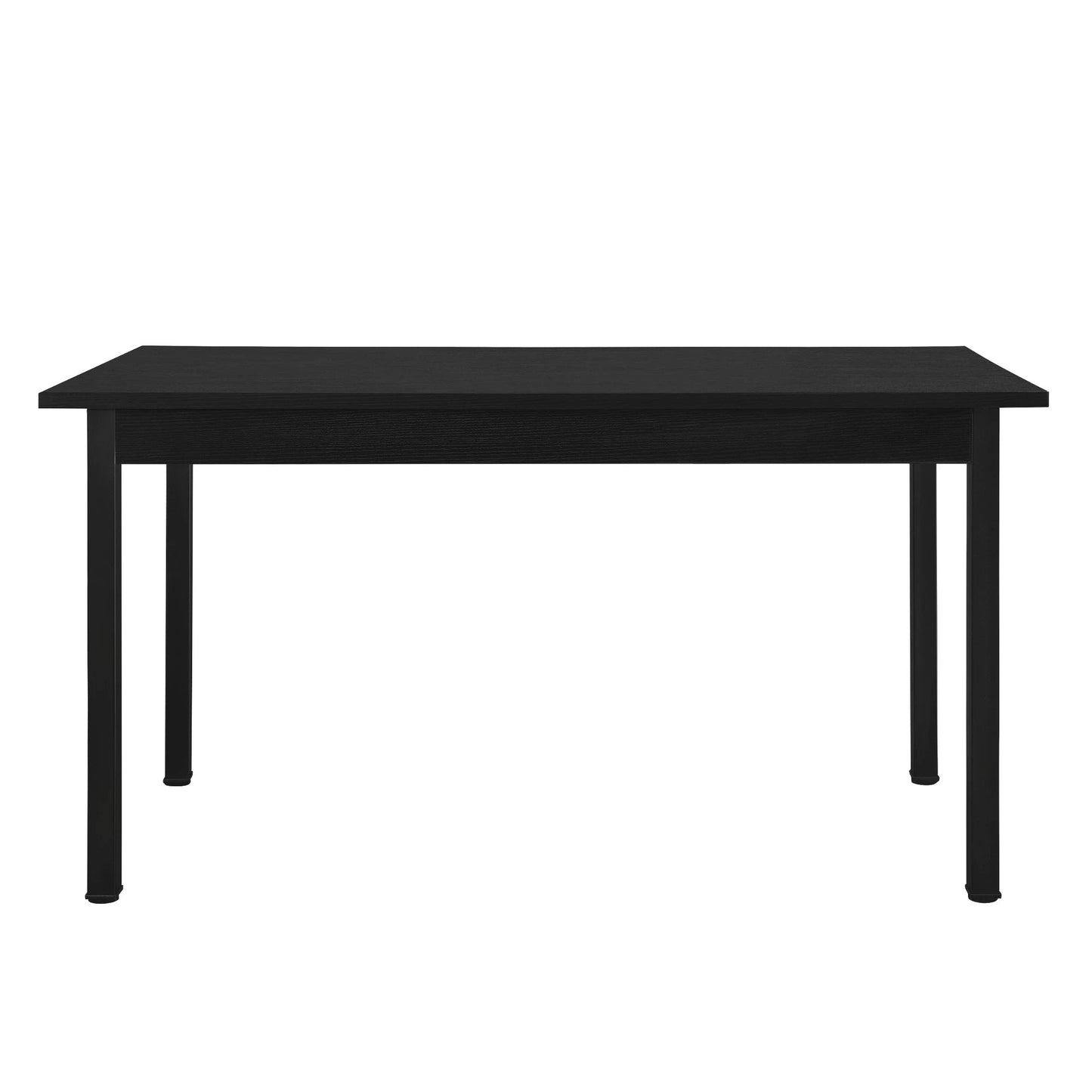 In And OutdoorMatch Eettafel London - 140x60x75 cm voor 6 stoelen zwart Eettafel/ Eetkamertafel