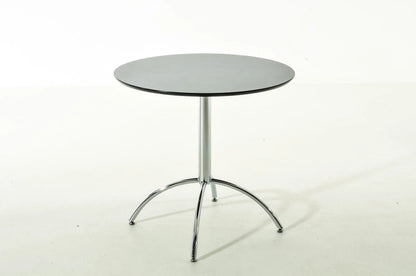 In And OutdoorMatch Eettafel Louisa - Rond - MDF en Metaal - 75x80x80cm - Grijs - Stijlvol Design Eettafel/ Eetkamertafel