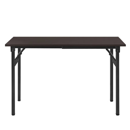 In And OutdoorMatch Eettafel Marielle - Bureau - 120x60x75 - 76,4 cm - Opvouwbaar - Verstelbaar - Donkerbruin en Zwart - Modern Design Eettafel/ Eetkamertafel