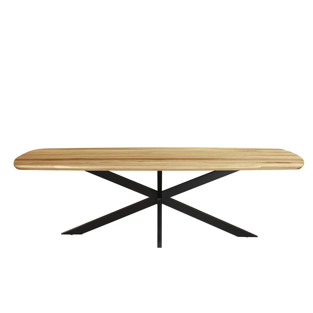 In And OutdoorMatch Eettafel Serino - 260x110x76cm - Eiken - Rechthoek - Modern - Eetkamertafel Eettafel/ Eetkamertafel