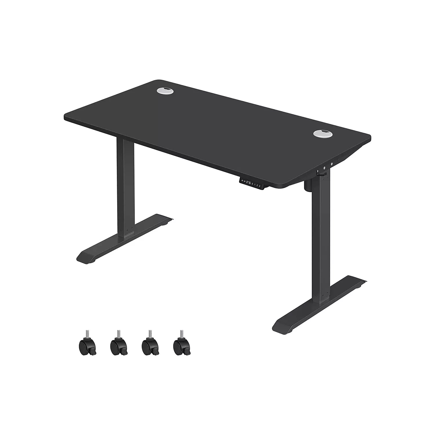 In And OutdoorMatch Elektrisch Bureau Shakira - Zit-sta bureau - Zwart - Geheugenfunctie met 3 hoogtes - In hoogte verstelbaar 71-117cm - 80kg draagvermogen - 70x140cm Desk