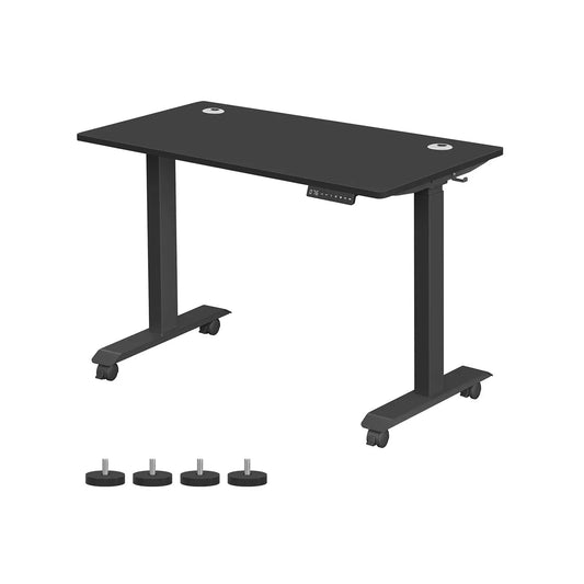 In And OutdoorMatch Elektrisch zit-sta bureau Vilo - Geheugenfunctie met 4 hoogtes - Hoogte verstelbaar 71-117cm - Zwart - 120kg draagvermogen - 60x120cm Desk