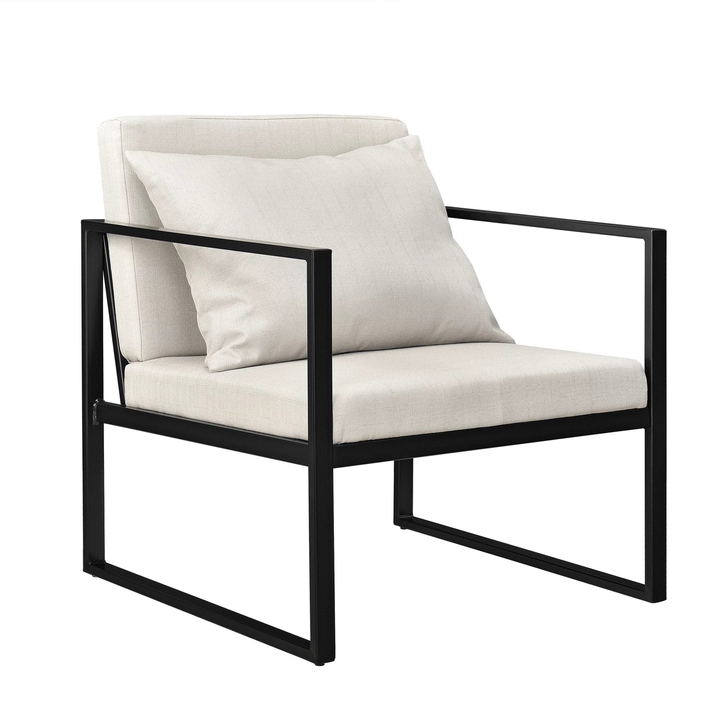 In And OutdoorMatch Fauteuil Katelyn - Met Kussens - 70x60x60 cm - Set van 2 - Zandkleurig - Luxe Design Garden Chair