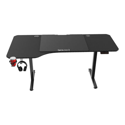 In And OutdoorMatch Game Desk Georgie - Zitbureau - Sta bureau - Elektrisch - 160x60/75cm - Zwart - Geheugenfunctie Desk