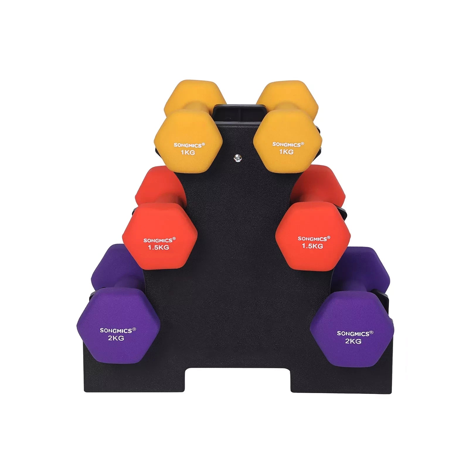 In And OutdoorMatch Halterset Junus - Halterset - Gewichten - 2x1kg, 2x1,5kg, 2x2kg Dumbell set