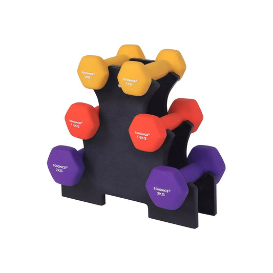 In And OutdoorMatch Halterset Junus - Halterset - Gewichten - 2x1kg, 2x1,5kg, 2x2kg Dumbell set