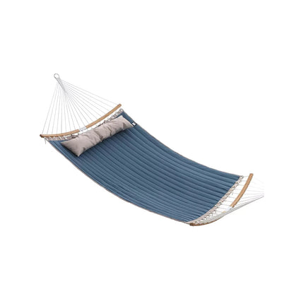 In And OutdoorMatch Hangmat Christiana - voor 2 personen - Gewatteerd - Met kussen - Oxford stof - 200x140x335 cm - maximale belasting 225 kg - Blauw Hangmat