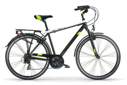 In And OutdoorMatch Herenfiets Anita - Met 21 versnellingen - Stadsfiets 28 inch - Racefiets - Framemaat 58cm - Hybride - V-brakes en remgrepen - Zwart/wit Stadshybride derailleur