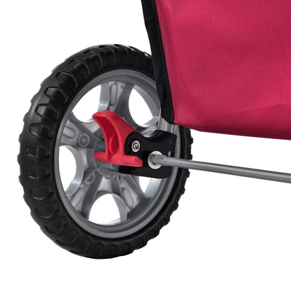 In And OutdoorMatch Hondenbuggy Zion - Met 4 wielen - 73x46x100 cm max. 15 kg - Rood Pram