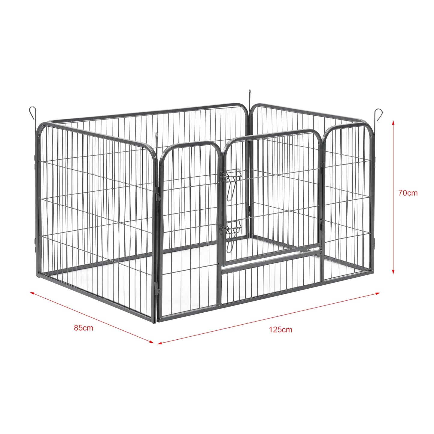 In And OutdoorMatch Hondenren Lisette - Puppyren - Met 4 Kennelpanelen - 70 cm hoog - Staal - Dierenren Honden Bench