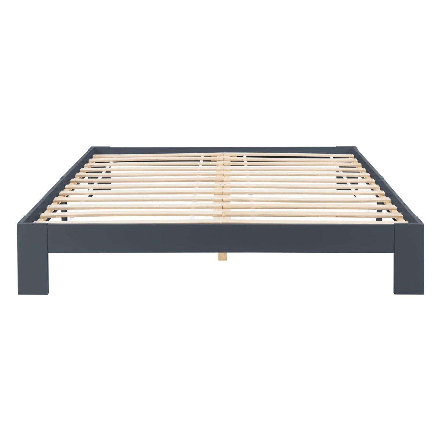 In And OutdoorMatch Houten Bed Karli - Grenen - Met Matras - 140x200 cm - Donkergrijs - Gemaakt in de EU - Slijtvast bed twee personen