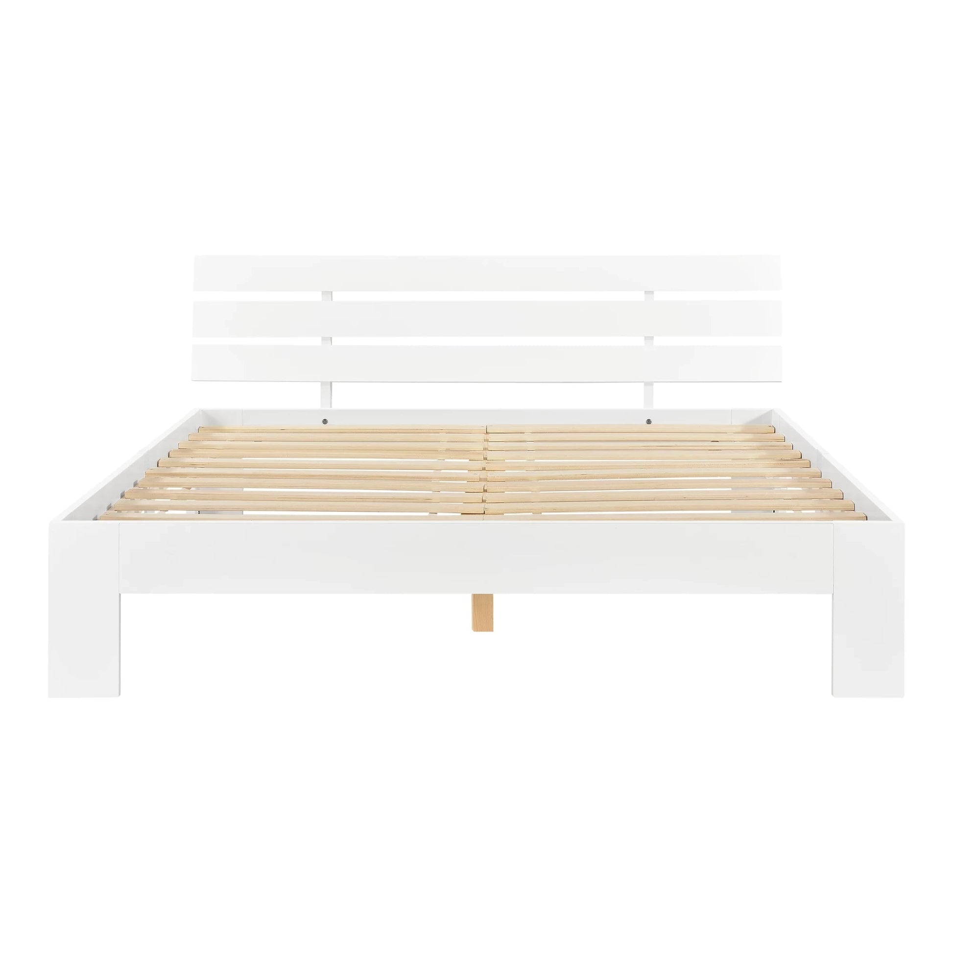 In And OutdoorMatch Houten Bed Stefan - Grenen - Met Matras - 140x200 cm - Wit - Slijtvast - Made in the EU bed twee personen