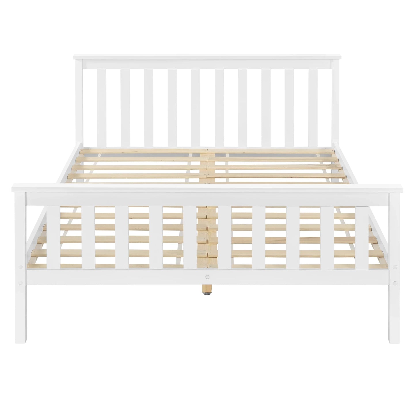 In And OutdoorMatch Houten bed Jaiden - Massief grenen bedframe - 140x200 cm - Wit - Klassiek design bed twee personen