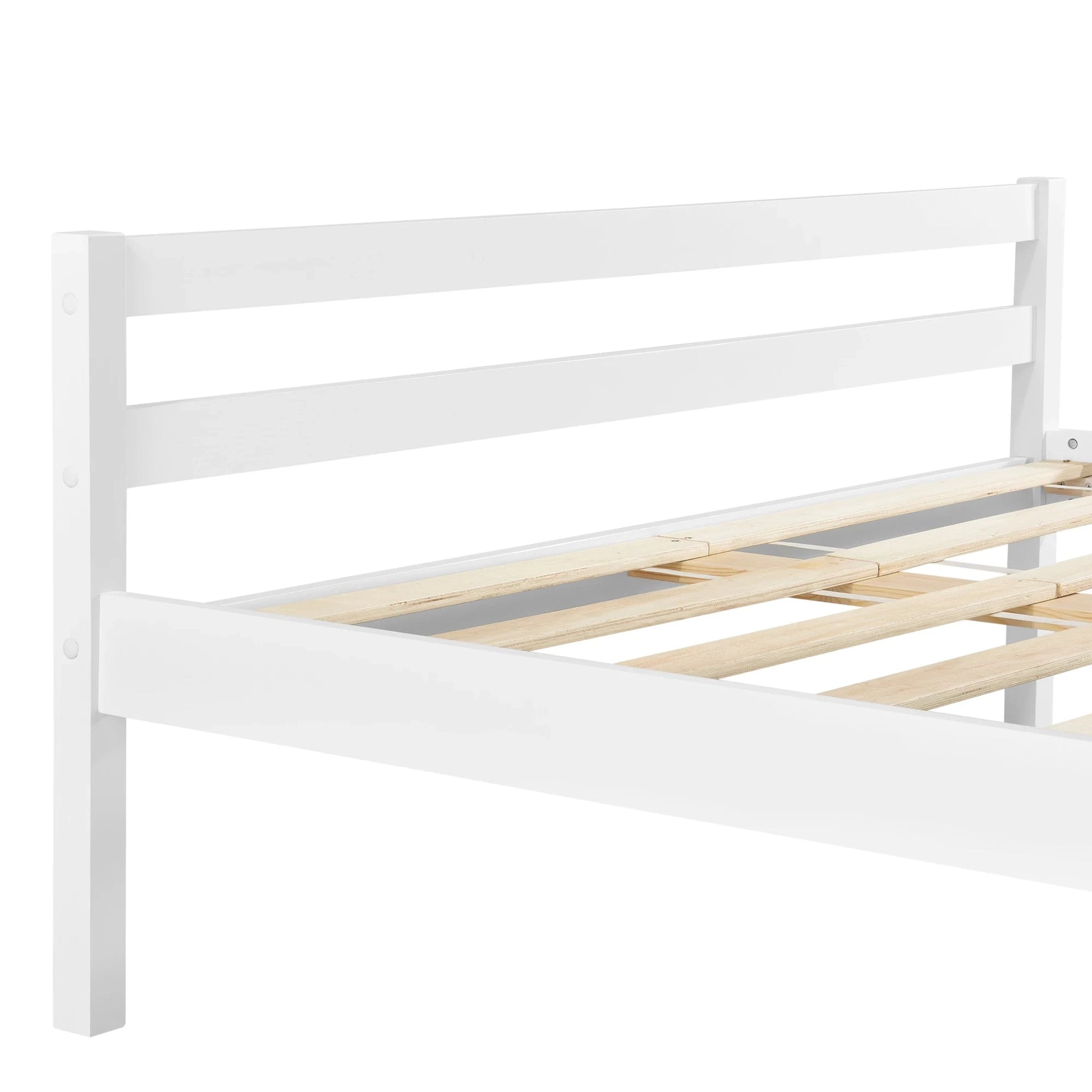 In And OutdoorMatch Houten bed Rickey - Massief grenen en multiplex - 180x200 cm - Wit - Klassiek design bed twee personen