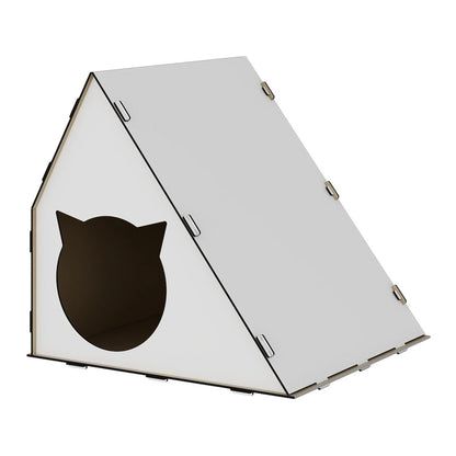 In And OutdoorMatch Kattenhuis Nynke - 40x42x40 cm - Wit - MDF Kattenbak / kattenbak