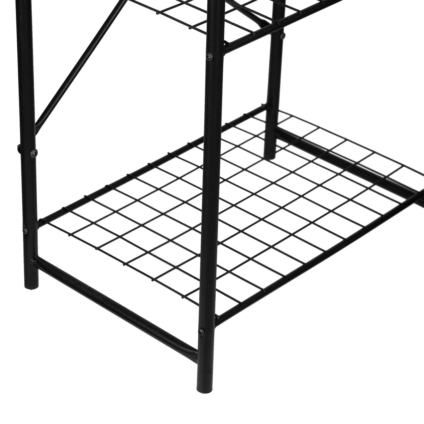 In And OutdoorMatch Keukenkast Remi - Opbergkast - 150x60x42 cm - Zwart en Marmer Look - Stijlvol en Praktisch - Metaal - Spaanplaat kitchen rack