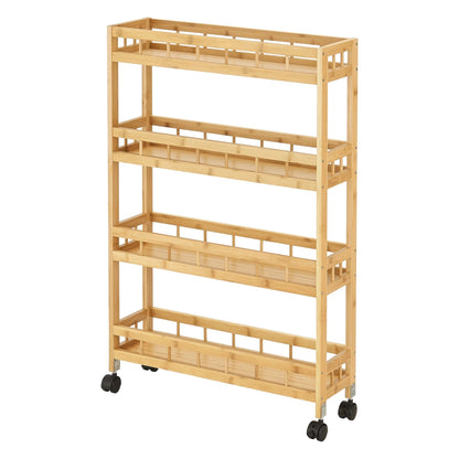 In And OutdoorMatch Keukentrolley Garrison - Met 4 Planken - 96x60x18 cm - Houtkleurig - 4 Planken - Keuken Trolley